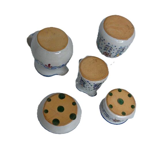 Vintage Berkshire Pottery Pitcher Jug Bowls Assorted SET OF 5 - Picture 7 of 8